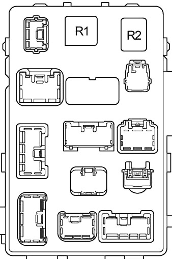 Toyota Tacoma (2001-2004) - Boîte à fusibles