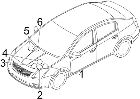 Nissan Sentra (2007-2012) - Boîte à fusibles