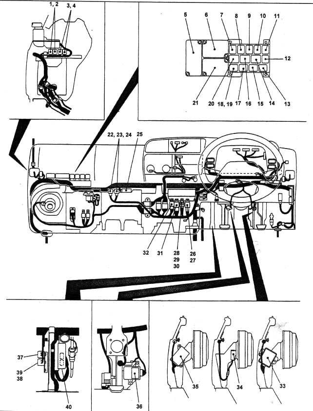 Mitsubishi Canter 6 (1993-2002) - boîte à fusibles.