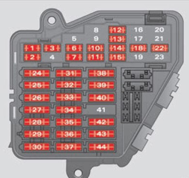 Seat Exeo (2010) - boîte à fusibles